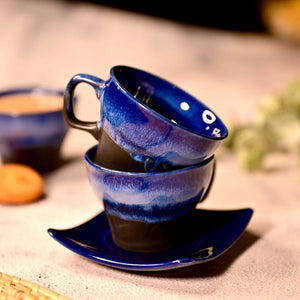 Colored Glasses Tea Cups (Set Of 6) - Stylish And Versatile